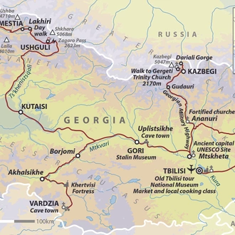 tourhub | Wild Frontiers | Georgia Explorer | Tour Map