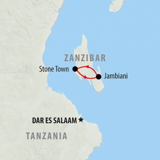 tourhub | On The Go Tours | Simply Zanzibar - 5 days | Tour Map