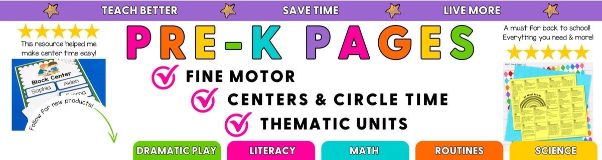 PreKPages Preschool Resources Banner