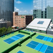 RoofTop Pickleball at the Amway Grand Plaza Hotel