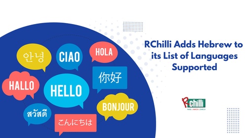 RChilli Adds Hebrew to its List of Languages Supported 