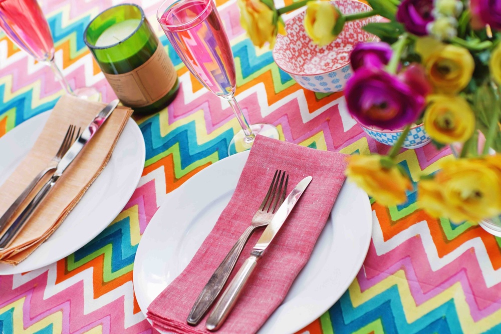 colourful table setting