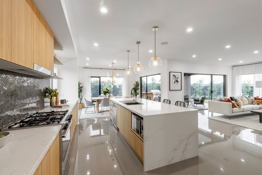 kitchen at sherridon homes display home