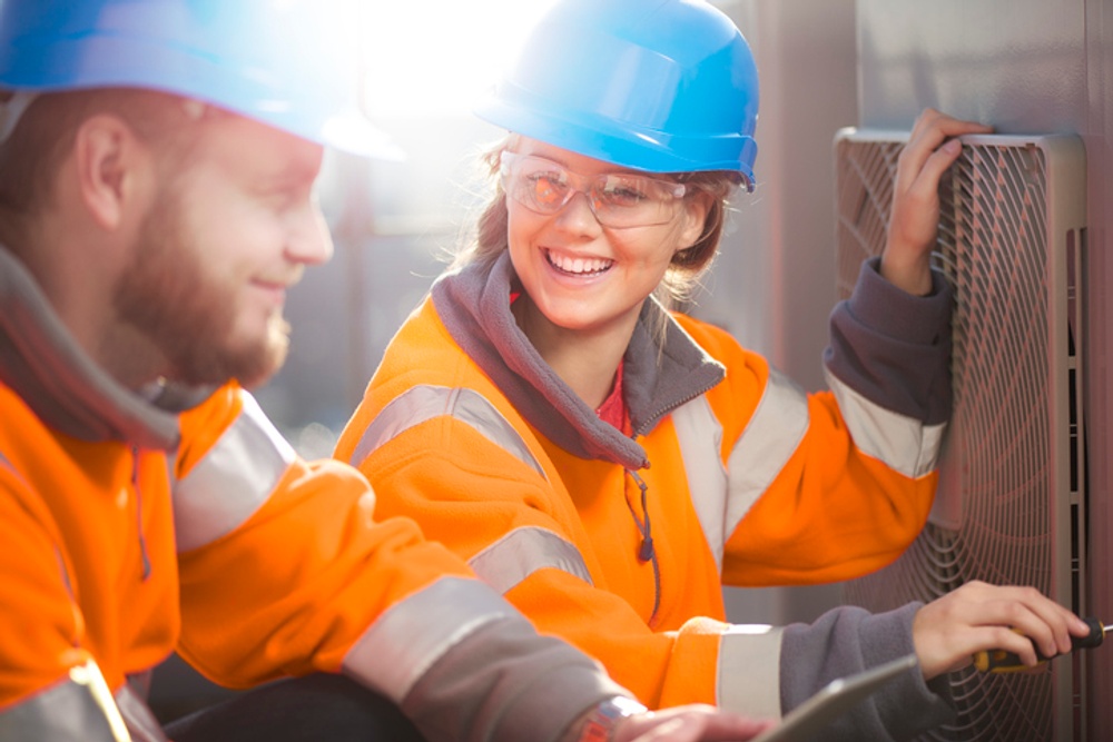 woman in construction