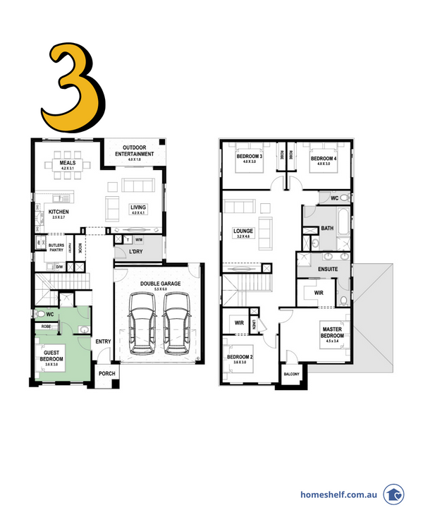 Double storey 5 bed 2 living house plan, Charlotte by True Value Homes 