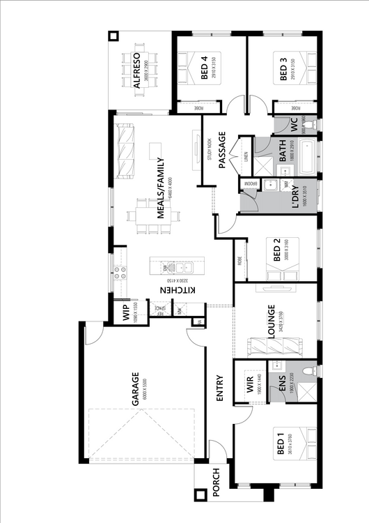 12.5m frontage plan called the Penfold 22 by H&L Victoria 