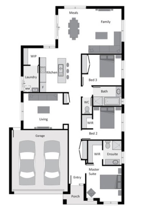 single storey home 4 beds 19sq