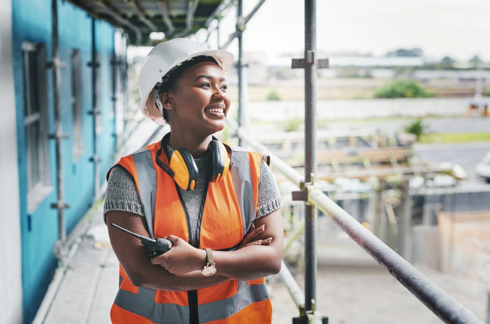 woman in construction