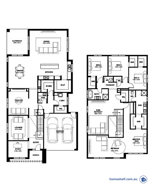 Huntington floor plan by Sherridon Homes