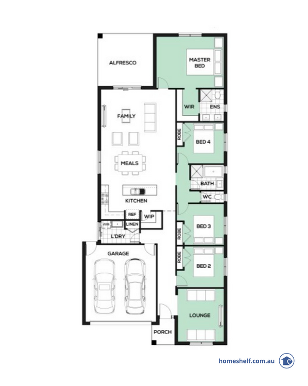 12.5m lot width new build home design, 25.6sq