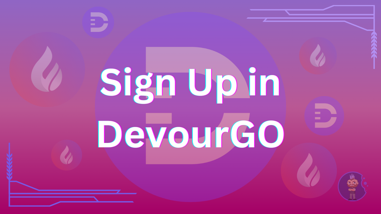 Sign Up in DevourGO