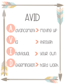 AVID definition: moving up through your own hard work