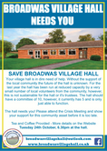 SAVE BROADWAS VILLAGE HALL