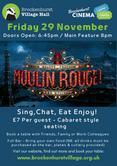 Brockenhurst cinema presents Moulin Rouge Sing-A-Long  Friday 29th November