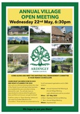 ANNUAL VILLAGE OPEN MEETING, Wednesday 22nd May, 6:30pm