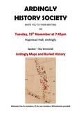 The next Ardingly History Society meeting will be on Tuesday 19th November at 7.45pm