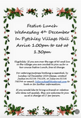 Pytchley Senior’s Festive Lunch