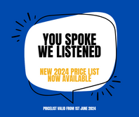 You Spoke, we Listened - NEW PRICING STRUCTURE