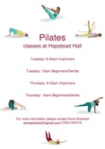 Anna's Pilates Classes run till 19th December.