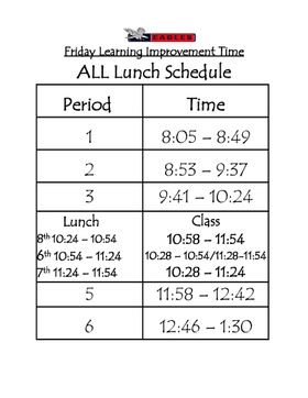 Fri Bell Schedule