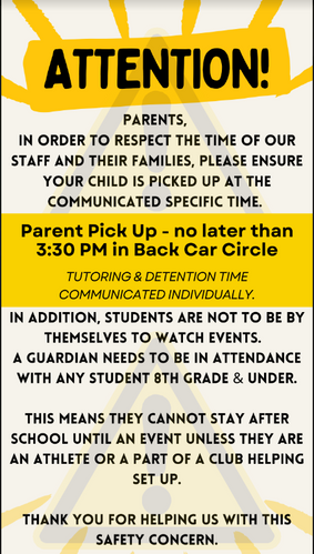 Parent pick up instructions