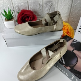 Gold Flat Shoe for Girls