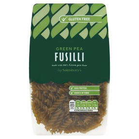 Sainsbury's Gluten-free Green Pea Fusilli Pasta 250g, High Protein, High Fibre