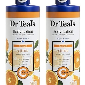 Dr Teal's Body Lotion - Moisture Plus - Radiant Citrus Essential Oils and Vitamin C