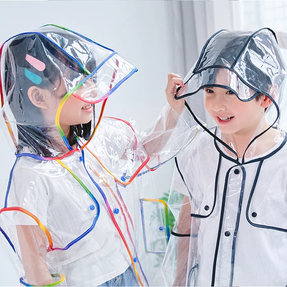 Childrens transparent raincoats