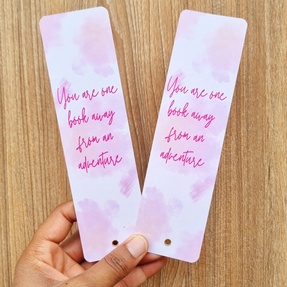 Pink Watercolor Bookmark