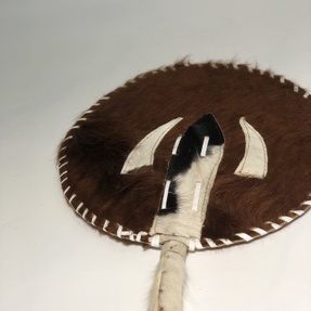 Plain Brown Igbo Men Traditional Hand fan