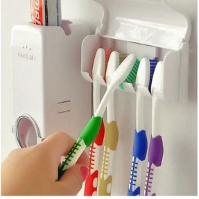 Toothbrush Holder & Toothpaste Dispenser
