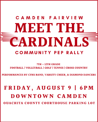 Meet the Cardinals on August 9 at 6PM in the Ouachita County Courthouse Parking Lor