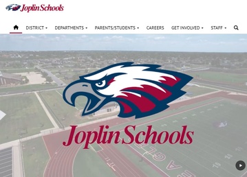 A screenshot of the new JoplinSchools.org homepage