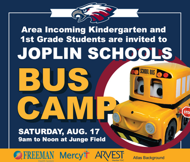 The Joplin Schools Bus Camp Advertisement for Saturday Aug. 17