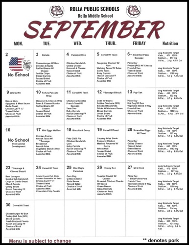 SEPT MENU