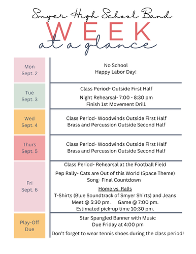 Week at a glance