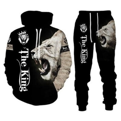 2021 New Mens Fashion Pullover Hoodie and Sweatpant Tracksuit