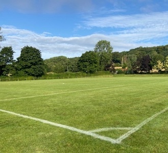 Football pitch sunny day