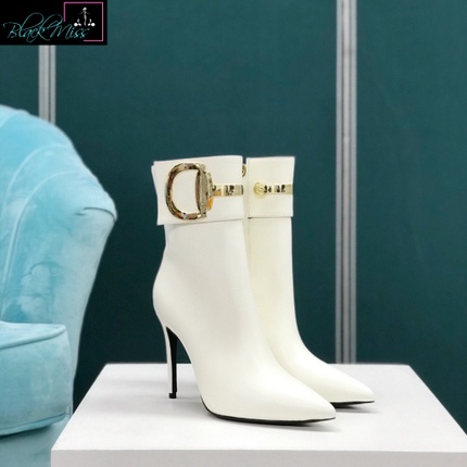 Gucci white 2024 ankle boots