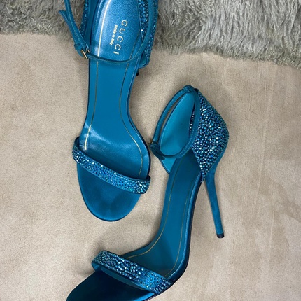 Turquoise blue Gucci Sandals - garagesales_lagos | Flutterwave Store