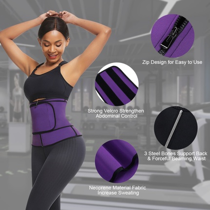 Double Compression Body Shaper Women Waist Trainer Slimming Belt