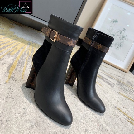 Louis Vuitton Silhouette Ankle Boot (Black Leather) - BlackMiss