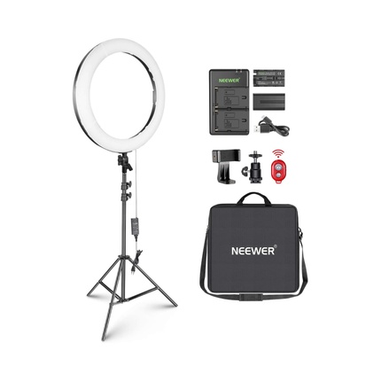 Neewer 20-inch LED Ring Light Kit - Adjustable Color Temperature