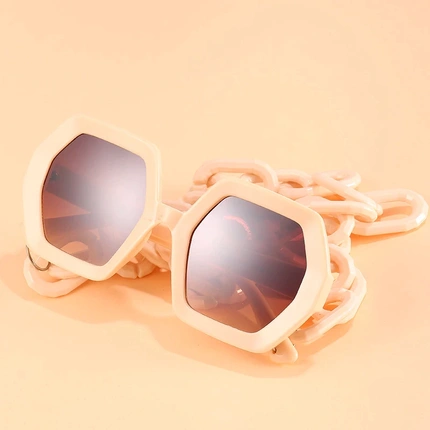 Designer clearance hexagon sunglasses