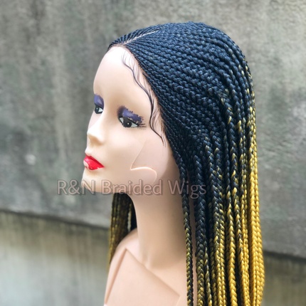 Box braid Ghana weaving with frontal closure - R&N Braided Wigs