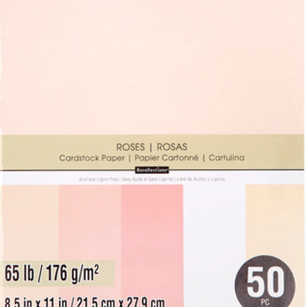 Recollections Cardstock Paper, X 11 Pink Buttons - 50 Sheets