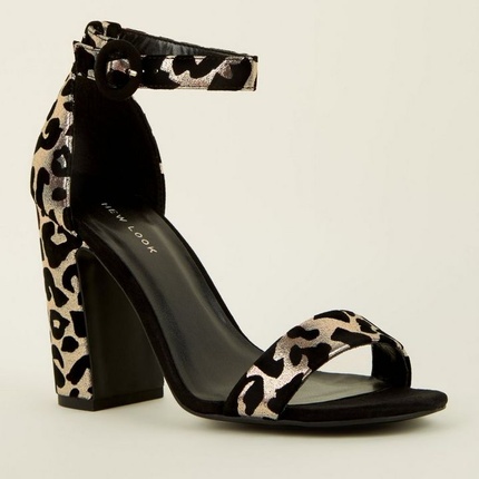 New Look Leopard Pattern Block Heels- Silver [SIZE 39] - Accessory Republic | Flutterwave
