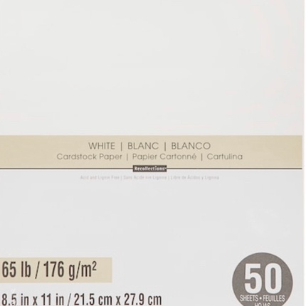 White Cardstock Paper  Cardstock White Paper 8.5 x 11 50 Sheets