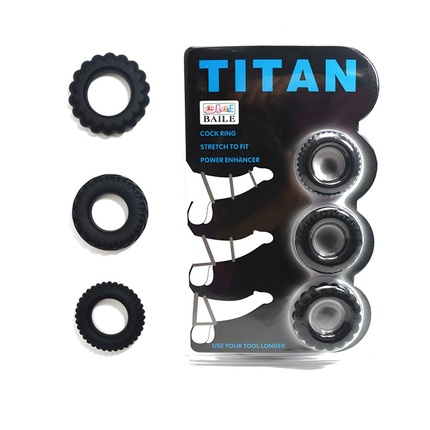 Titanmen Tools Cock Ring Set - Black – BB Store